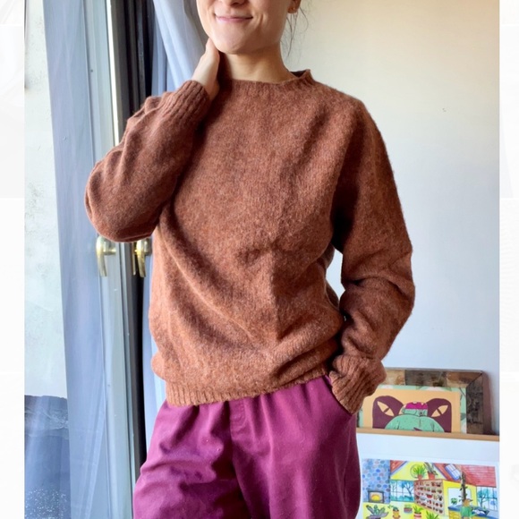 Howlin brown textured wool sweater - Picture 1 of 14